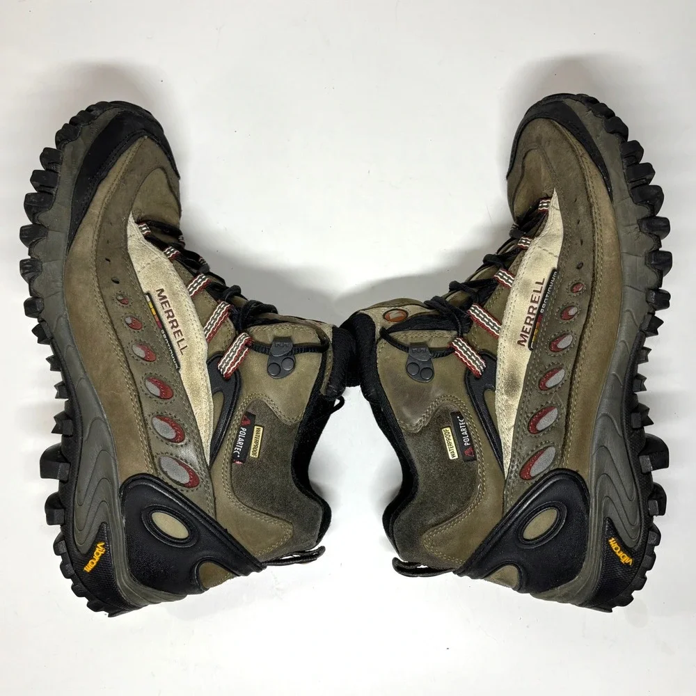 Merrell Thermo Pathfinder Waterproof Mens 10.5 Taupe‎ Vibram Polartec Boots